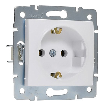 Розетка Lezard Karina встраиваемая белая (707-0288-122B)