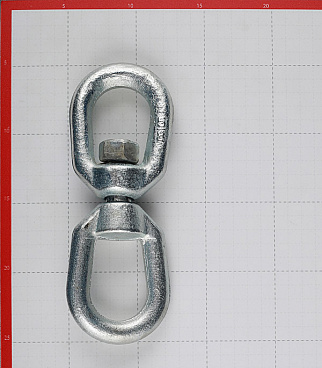 Вертлюг петля-петля d16 мм оцинкованный