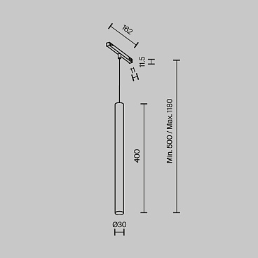 Трековый светильник Technical TR245-7W3K-B