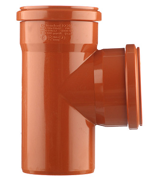 Тройник Ostendorf KGEA d110 мм 87° пластиковый для наружной канализации (220400)