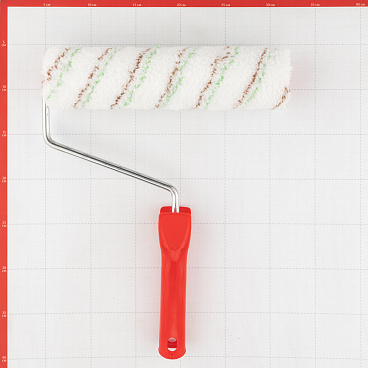 Валик микрофибра 250 мм d45 мм ворс 11 мм для водной основы с ручкой Beorol Natur