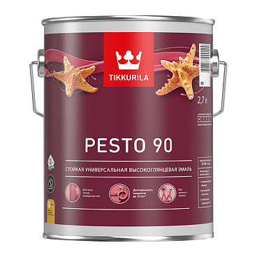 Эмаль алкидная Tikkurila/Tikkivala Pesto 90 база С глянцевая 2,7 л
