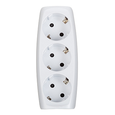 Разветвитель 3 розетки Эра 16 А 220 В 3,5 кВт белый (C0045529)