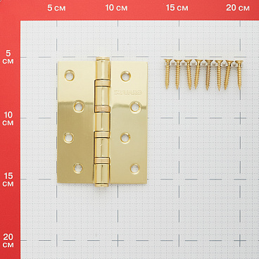 Петля Fuaro карточная универсальная неразъемная 100х75 мм латунь