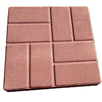 Плитка тротуарная 8 кирпичей 400х400х50 мм красная бетонная