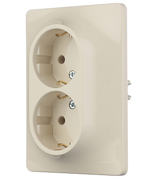 Розетка Systeme Electric Glossa встраиваемая бежевая (GSL000224)