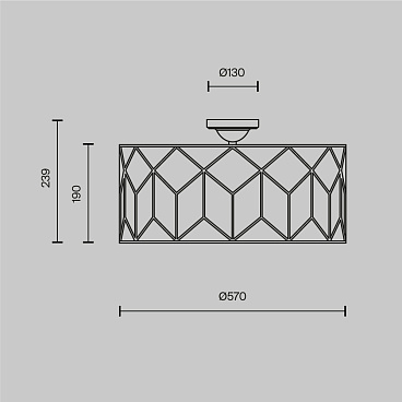 Потолочный светильник Maytoni H223-PL-05-G