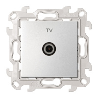Розетка телевизионная Simon 24 Harmonie встраиваемая алюминий TV (2450476-033)