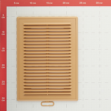 Решетка вентиляционная пластиковая приточно-вытяжная Era Р 183х253 мм с сеткой бежевая