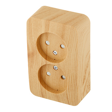 Розетка Systeme Electric Blanca накладная ясень со шторками (BLNRA001215)