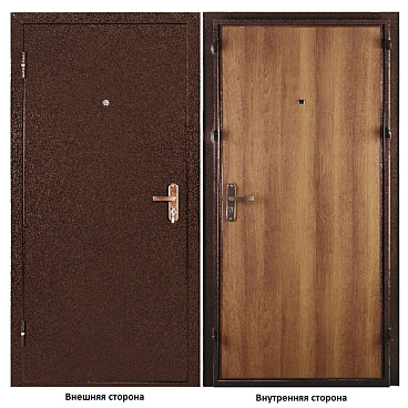 Дверь входная Промет Спец Про левая медный антик - итальянский орех 960х2050 мм