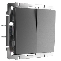 Выключатель Werkel двухклавишный встраиваемый графит матовый (a063098)