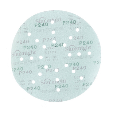 Диск шлифовальный Sunmight Film L312T d225 мм P240 на липучку пленочная основа (5 шт.) (53512R)