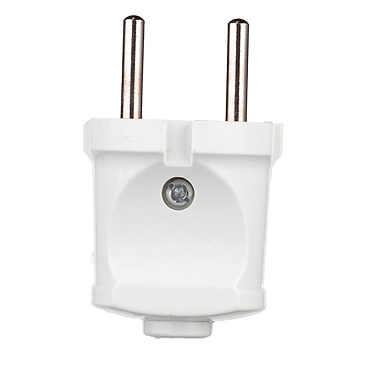 Вилка прямая без заземления 6 А 250 В Navigator белая (613581/)