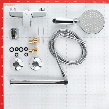 Смеситель для ванны Corsa Deco CX хром однорычажный с длинным изливом с лейкой (FBTCX3)