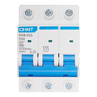 Автоматический выключатель модульный Chint NXB-63S 3P 50А тип C 4,5 кА 400 В (296832 Chint)