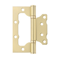 Петля бабочка универсальная неразъемная 100х75 мм матовое золото