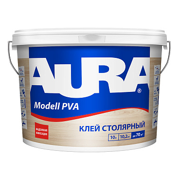 Клей ПВА столярный Aura Modell PVA водостойкий D2 10 кг