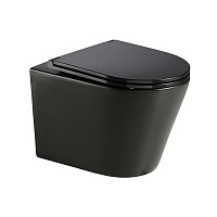 Унитаз подвесной Corsa Deco NX Tornado безободковый черный с сиденьем дюропласт микролифт (WHNX520STB)