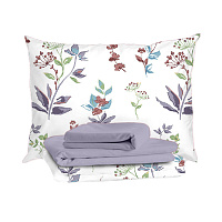 Комплект постельного белья Семейный тенсель Mona Liza Emma белый с простыней 240х260 см