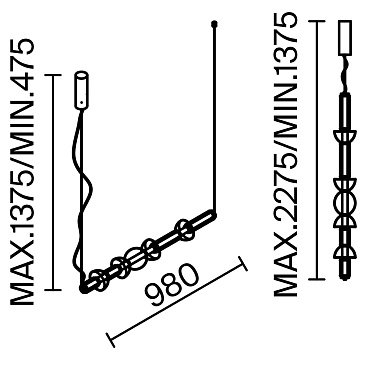 Подвесной светильник Maytoni MOD210PL-L39B3K