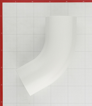 Колено трубы Grand Line металлическое d90 мм 60° белое RAL 9003