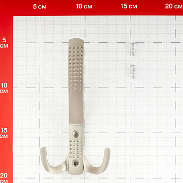 Крючок-вешалка трехрожковый сатин (129906)