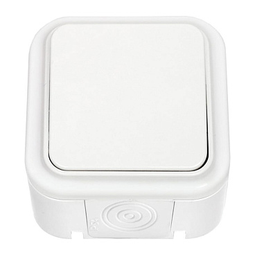 Выключатель Svet одноклавишный накладной белый (EV 0366-5510)