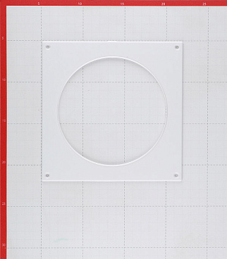 Накладка для круглых воздуховодов настенная Era пластиковая 170х170 мм d130 мм