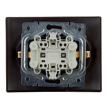 Розетка Lezard Karina встраиваемая черный бархат (707-4200-127B)