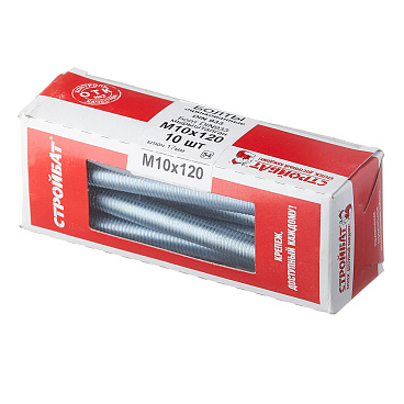 Болт оцинкованный M10x120 мм DIN 933 (10 шт.)