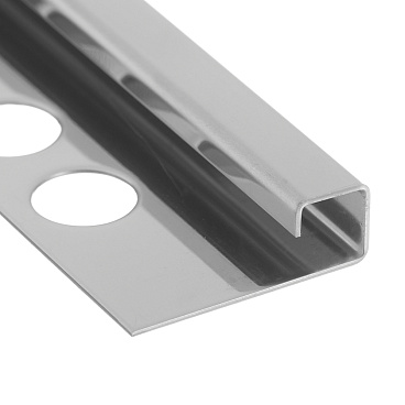 Профиль для плитки до 10 мм окантовочный нержавеющая сталь 2700х30х10,8 мм