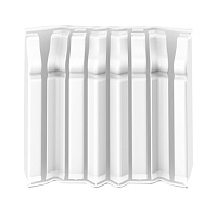 Накладка для фигурного плинтуса Идеал Дюра 80 мм белая (8 шт.)