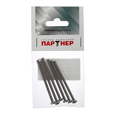 Винт нержавеющая сталь M4x60 мм DIN 84 цилиндрическая головка (6 шт.)