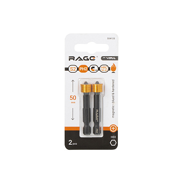 Бита Rage by Vira (554133) PH2 магнитная 50 мм c ограничителем (2 шт.)