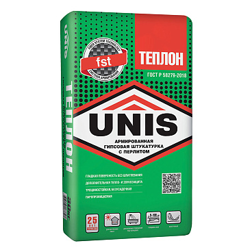 Штукатурка гипсовая Unis Теплон армированная 30 кг