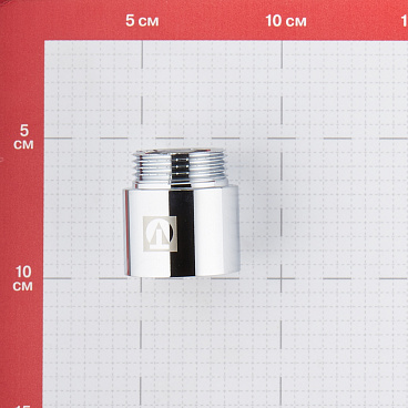 Удлинитель Valtec 30 мм х 1 ВР(г) х 1 НР(ш) хром латунный (VTr.198.C.0630)