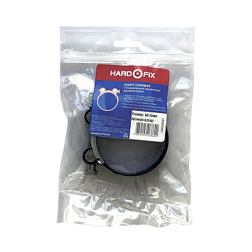 Хомут силовой Hard-Fix 68-73 мм оцинкованная сталь с полимерным покрытием одноболтовый