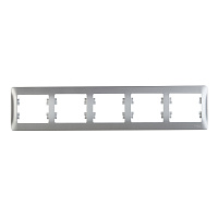 Рамка Systeme Electric Glossa пятиместная алюминий (GSL000305)