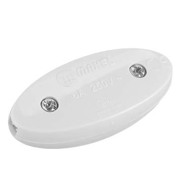 Выключатель кнопочный для светильника Makel IP20 220 В белый (10014)