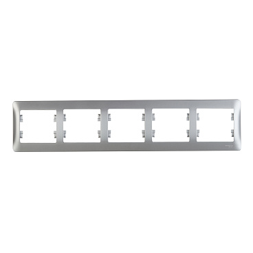 Рамка Systeme Electric Glossa пятиместная алюминий (GSL000305)