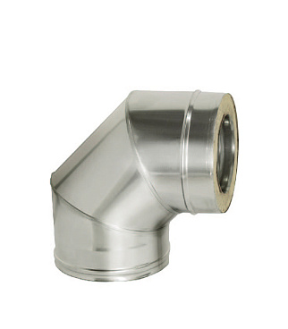 Отвод Дымок 90° х 115х200 мм с изоляцией AISI 439