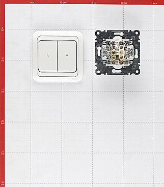 Кнопка управления жалюзи Makel Mimoza встраиваемая белая (12041)