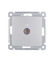 Розетка телевизионная Hegel Master встраиваемая серебро (РСТВ-401-06)