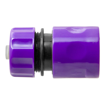 Соединитель 1/2 для поливочного шланга MasterProf пластиковый с аквастопом (ДС.070886)