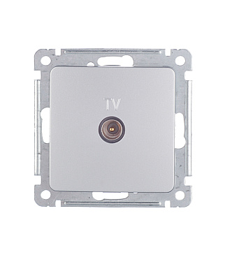 Розетка телевизионная Hegel Master встраиваемая серебро (РСТВ-401-06)