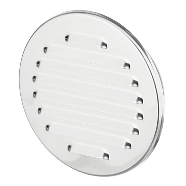 Решетка вентиляционная нержавеющая сталь приточно-вытяжная d130 мм с фланцем d100 мм без покрытия