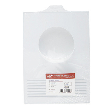 Площадка торцевая Era с решеткой с фланцем d100 мм пластиковая 180х250 мм белая