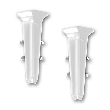 Угол внутренний Деконика 85 мм белый глянцевый Г-профиль (2 шт.)