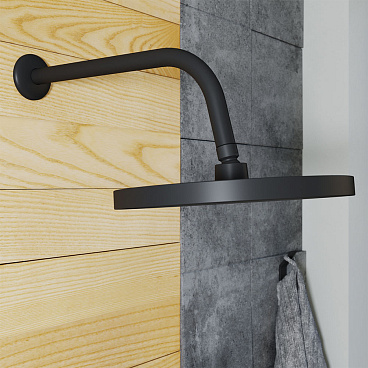 Держатель для верхнего душа Iddis Built-in Shower Accessories 350 мм настенный латунь черный (001BB35i61)